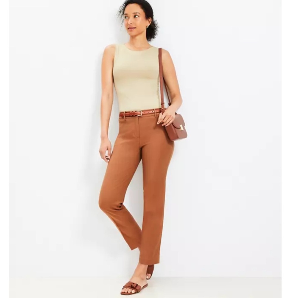 LOFT Brown Straight Leg Pants